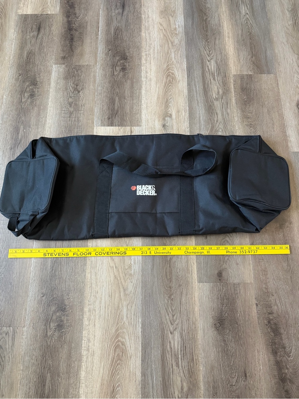 Black & Decker Black Tool Organizer Bag with Side Pockets New